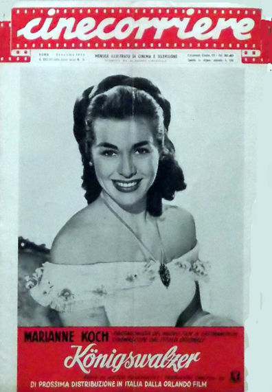 CINECORRIERE magazine side cover  November 1955