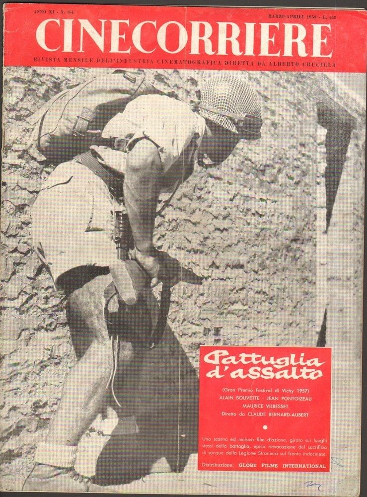 CINECORRIERE magazine side cover  March/April 1958