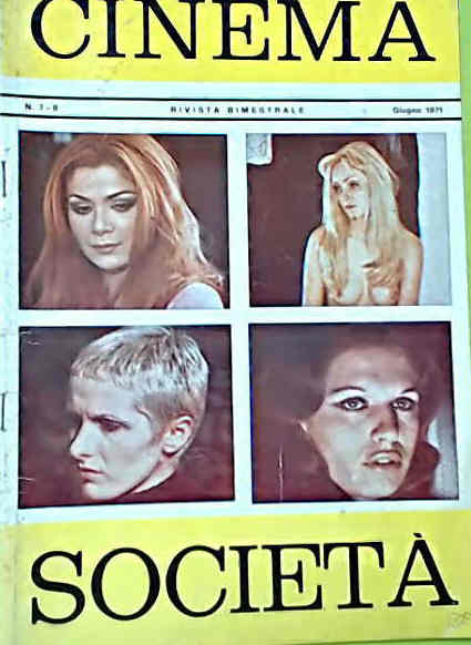 CINEMA SOCIETA magazine cover Issue 7/8 June 1971