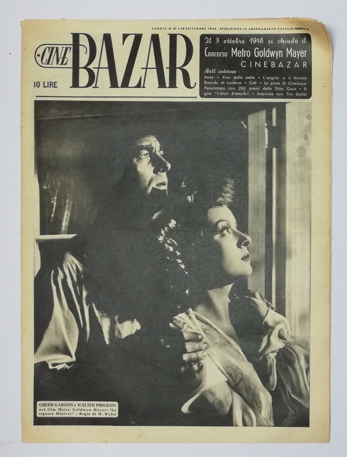 CINE BAZAR magazine cover Issue 32 28 September 1946