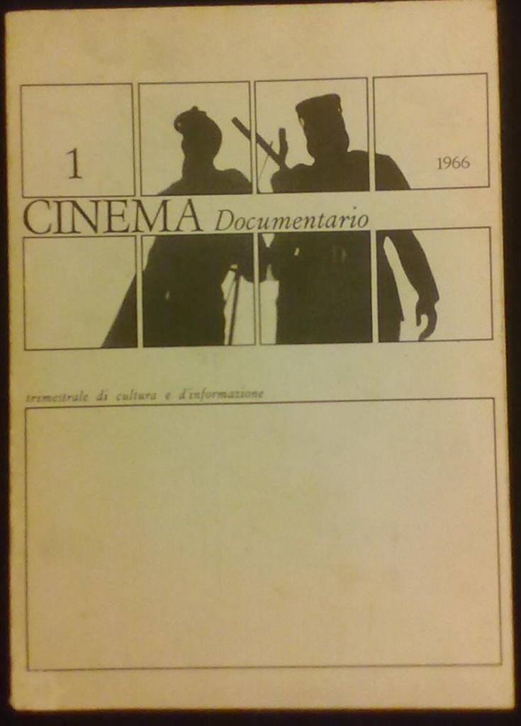 CINEMA DOCUMENTARIO magazine side cover Issue 1  1966