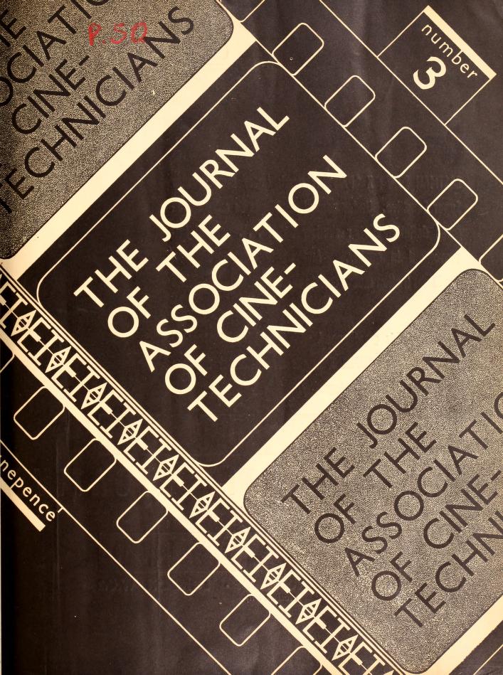 CINE TECHNICIAN magazine cover Issue 3 November 1935