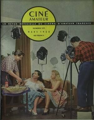 CINE AMATEUR magazine side cover Issue 129 March 1950