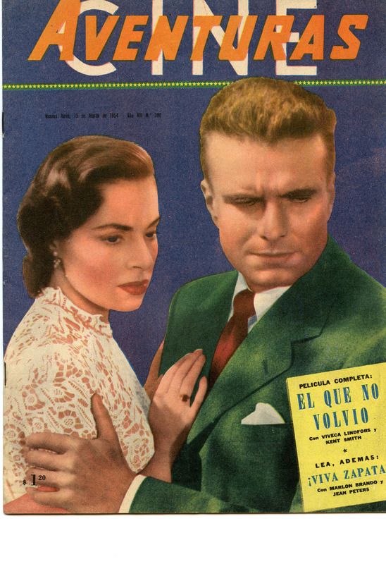 CINE AVENTURAS magazine side cover Issue 386 15 March 1954