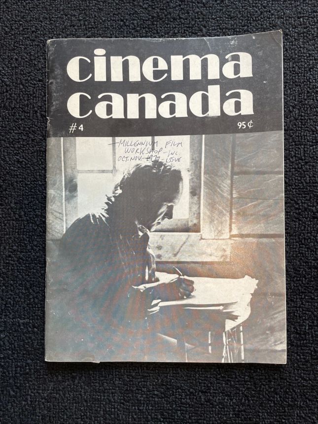 CINEMA CANADA magazine cover Issue 4  1972
