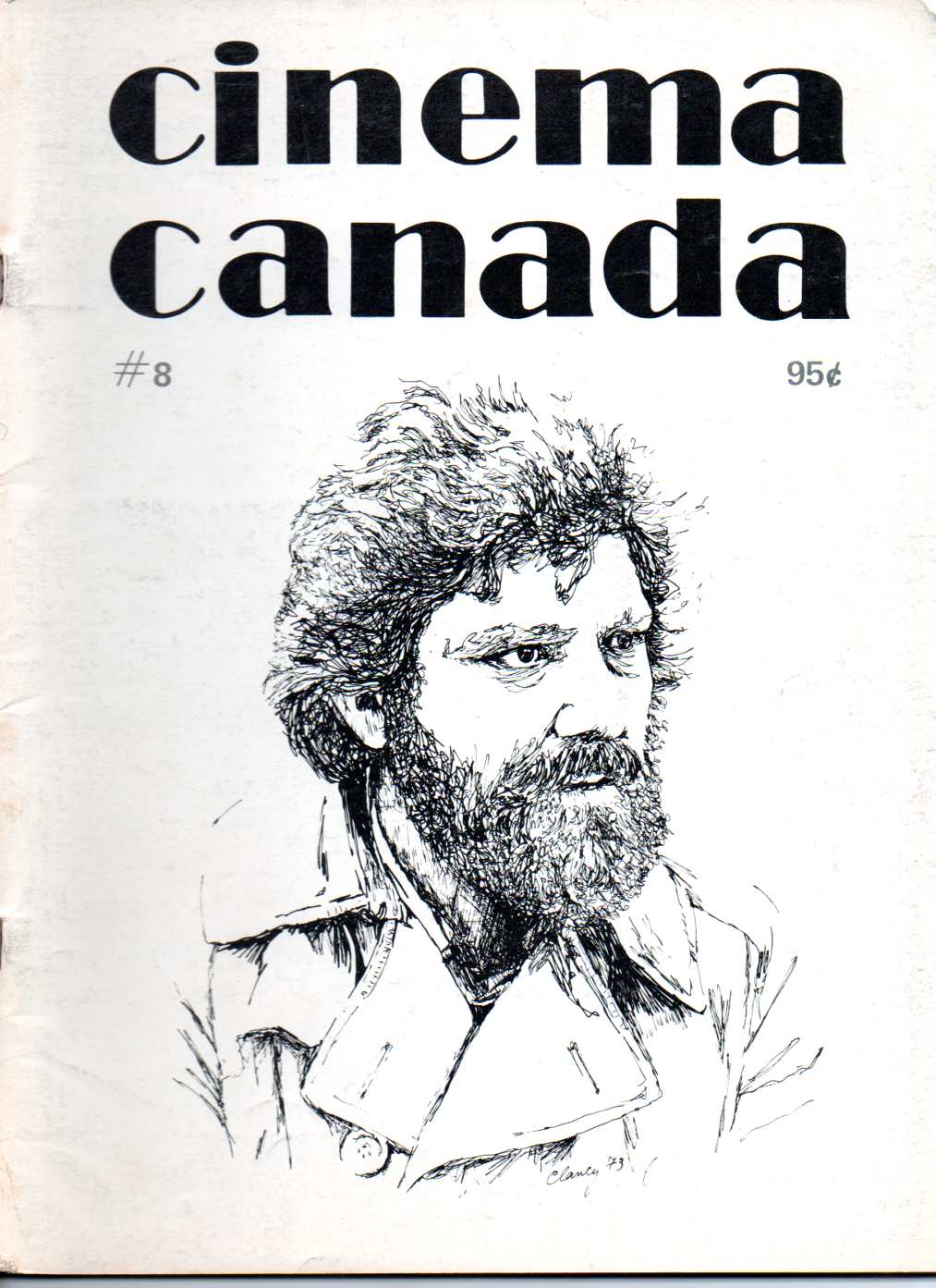 CINEMA CANADA magazine cover Issue 8 June/July 1973