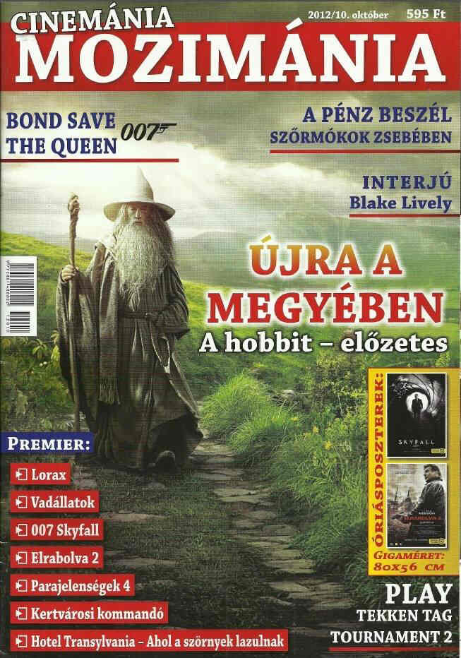 CINEMANIA MOZIMANIA magazine side cover October 2012