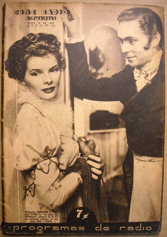 CINE RADIO ACTUALIDAD magazine side cover  Vol 2 No  54 25 June 1937