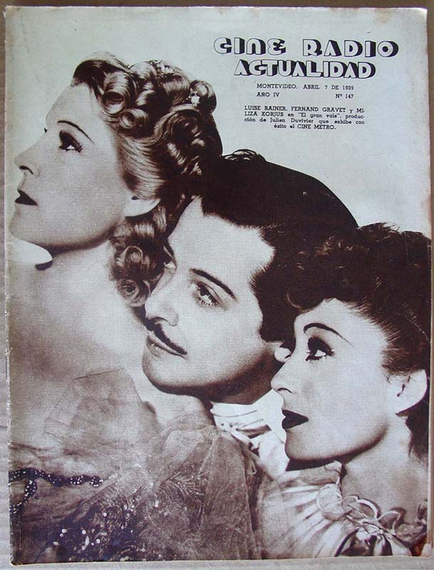 CINE RADIO ACTUALIDAD magazine side cover Issue 147 7 April 1939