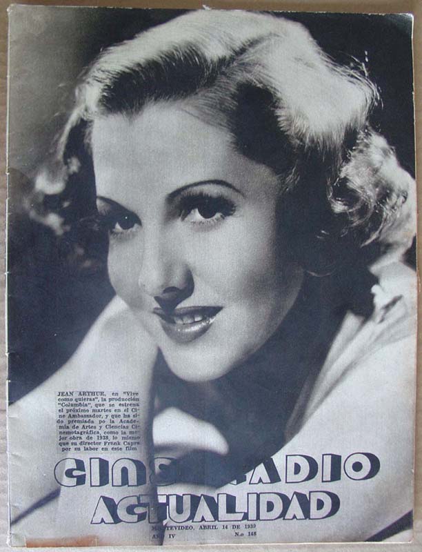 CINE RADIO ACTUALIDAD magazine side cover Issue 148 14 April 1939