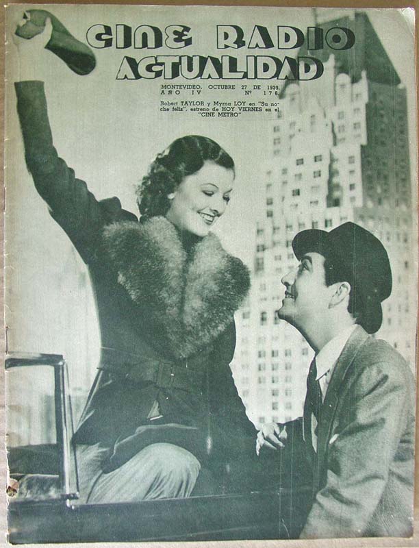 CINE RADIO ACTUALIDAD magazine side cover Issue 176 27 October 1939