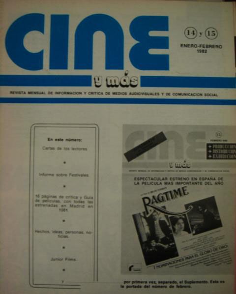 CINE Y MAS magazine cover Issue 14/15 January/February 1982