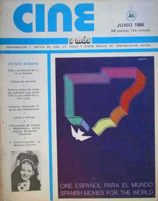 CINE Y MAS magazine cover Issue 46 June 1986