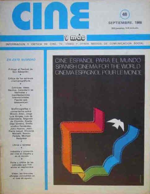 CINE Y MAS magazine cover Issue 48 September 1986