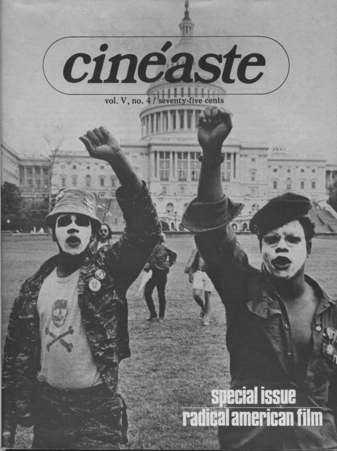 CINEASTE magazine side cover Issue 19 Vol 5 #4 December 1972
