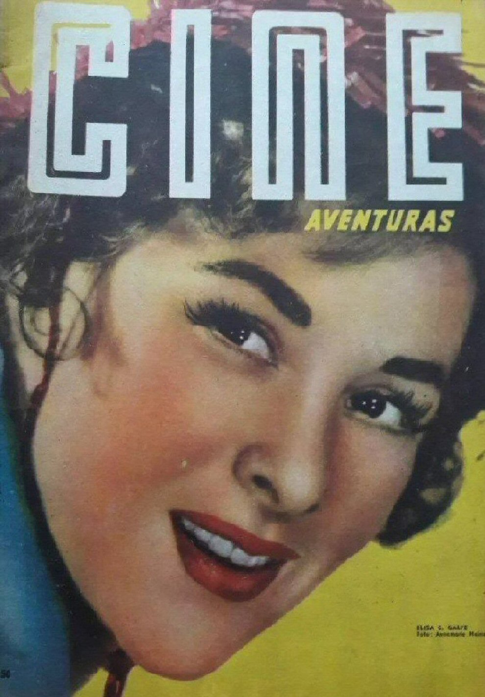 CINE AVENTURAS magazine side cover Issue 484 16 February 1956