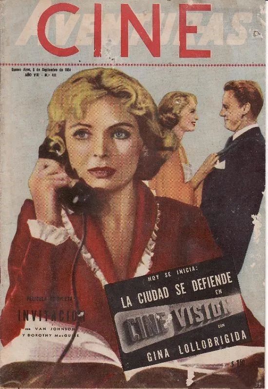 CINE AVENTURAS magazine side cover Issue 411 6 September 1954