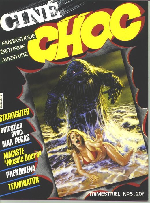 CINE CHOC magazine side cover Issue 5 March 1985