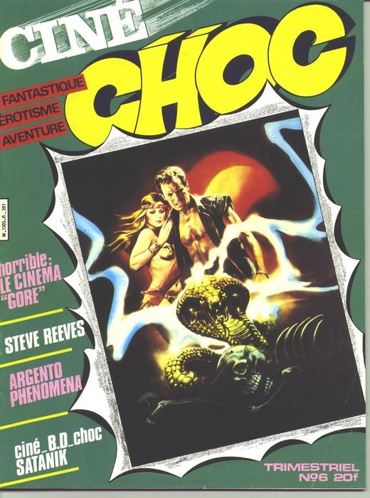 CINE CHOC magazine side cover Issue 6 June 1985