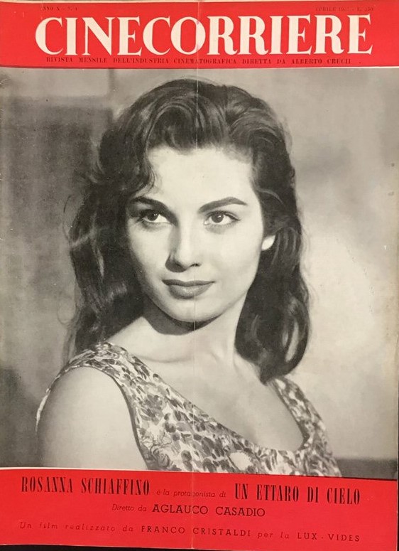 CINECORRIERE magazine side cover  April 1957