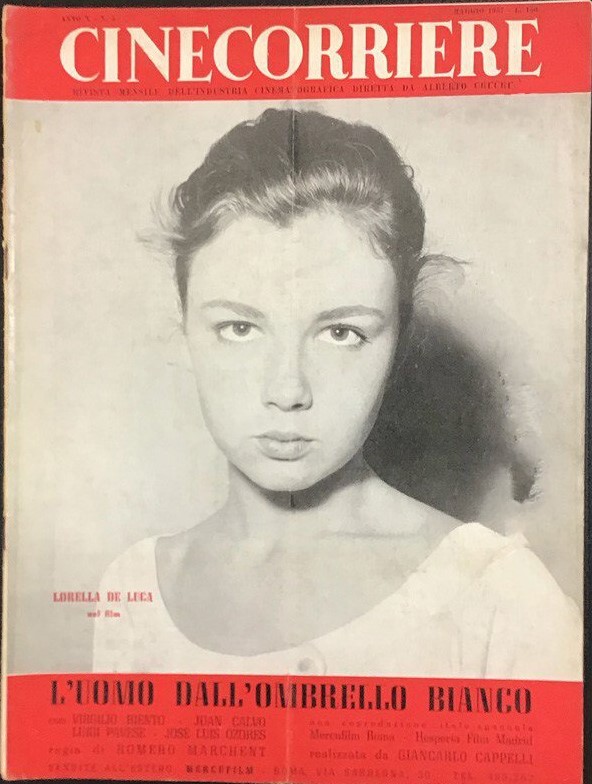 CINECORRIERE magazine side cover  May 1957
