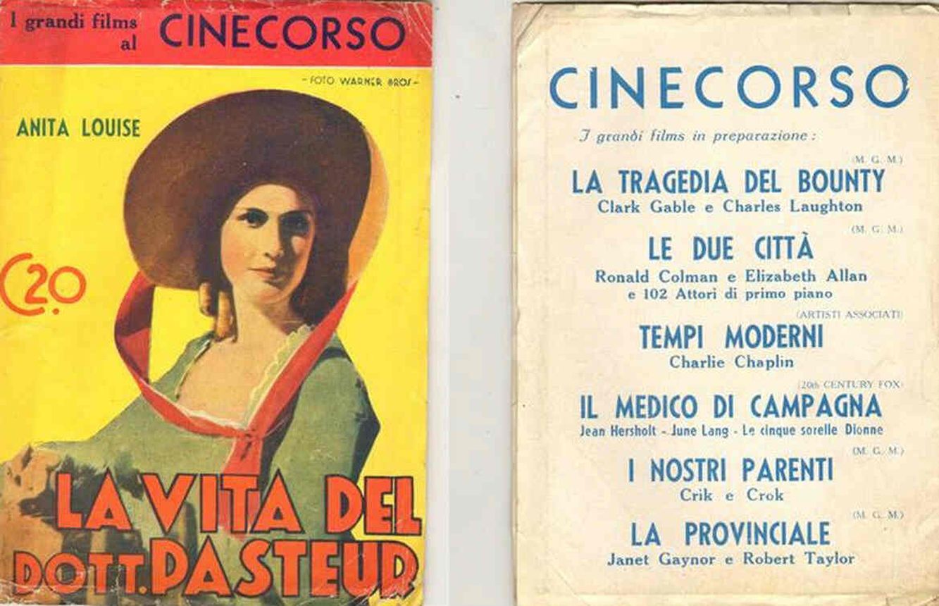 I GRANDI FILMS AL CINECORSO magazine side cover   1936