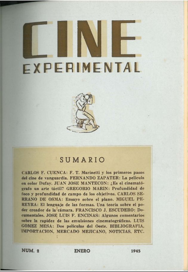 CINE EXPERIMENTAL magazine cover Issue 2  January 1945