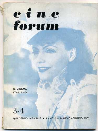 CINEFORUM magazine cover Issue 3/4 May/June 1961