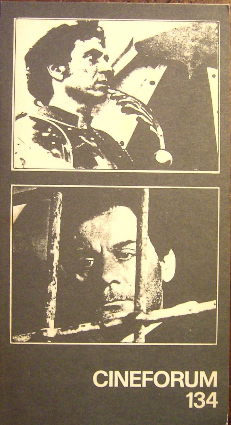 CINEFORUM magazine side cover Issue 134 July 1974