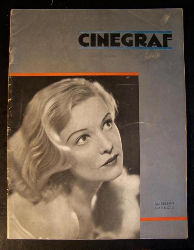 CINEGRAF magazine cover Issue 29 August 1934