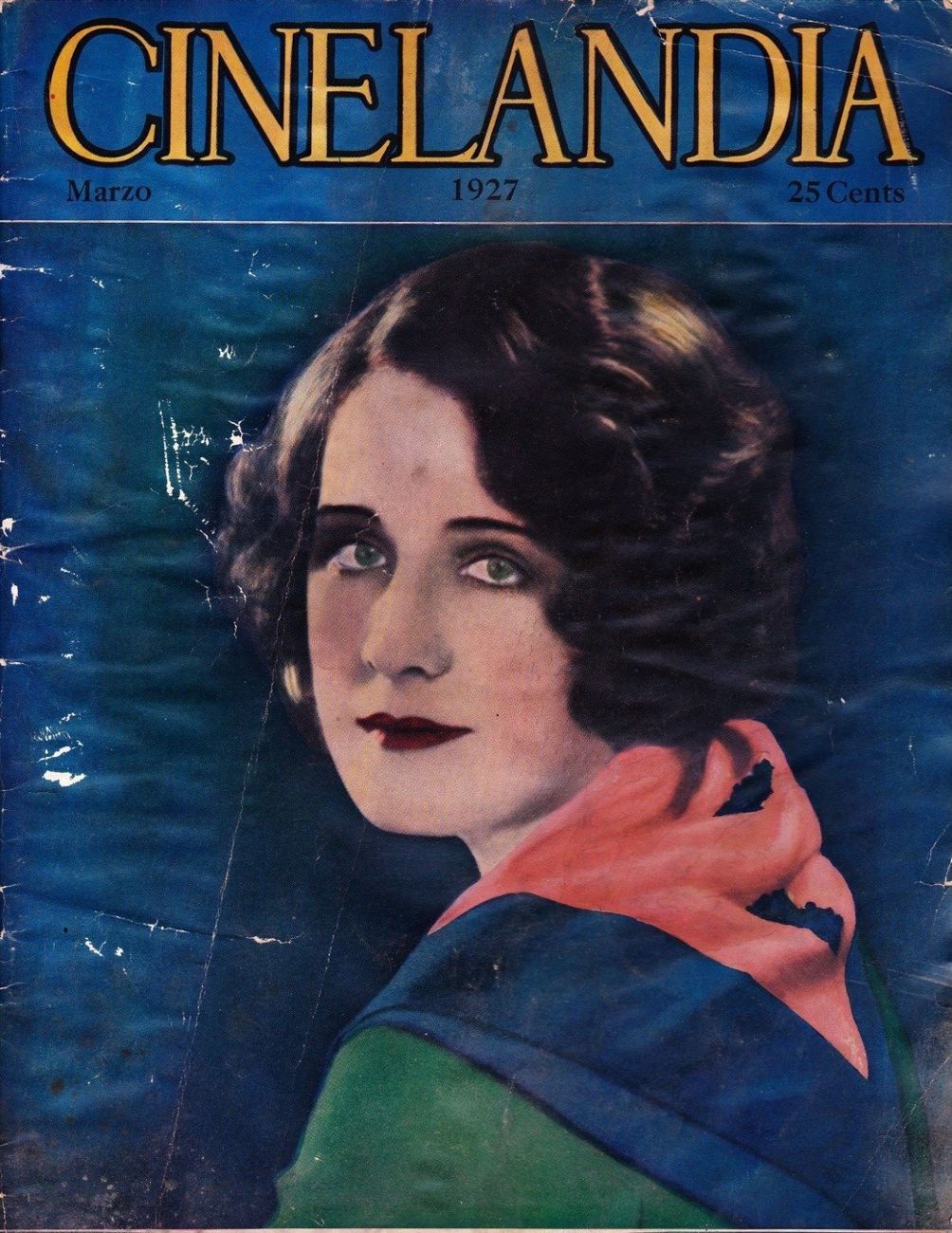 CINELANDIA magazine side cover March 1927