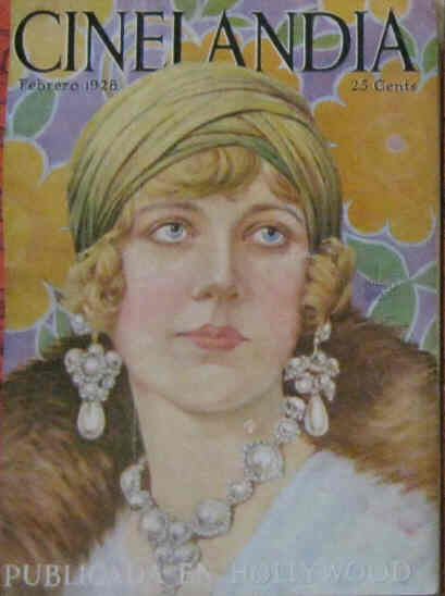 CINELANDIA magazine side cover February 1928