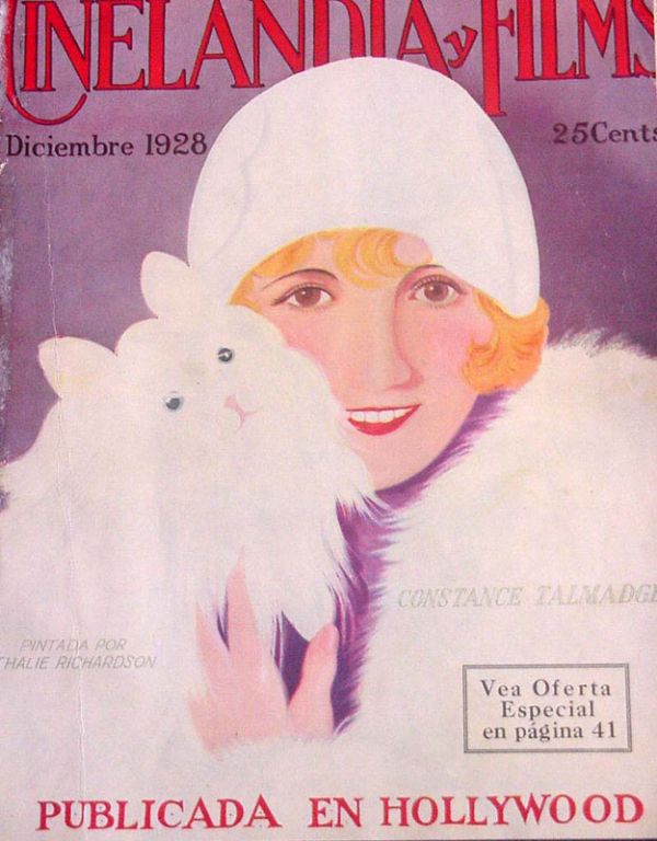 CINELANDIA magazine side cover December 1928