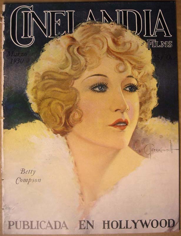 CINELANDIA magazine side cover March 1930