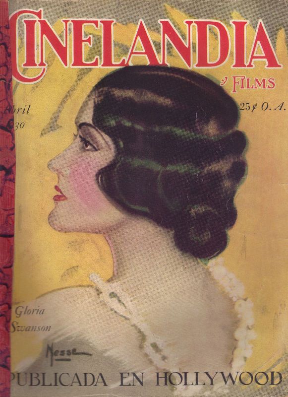 CINELANDIA magazine side cover April 1930
