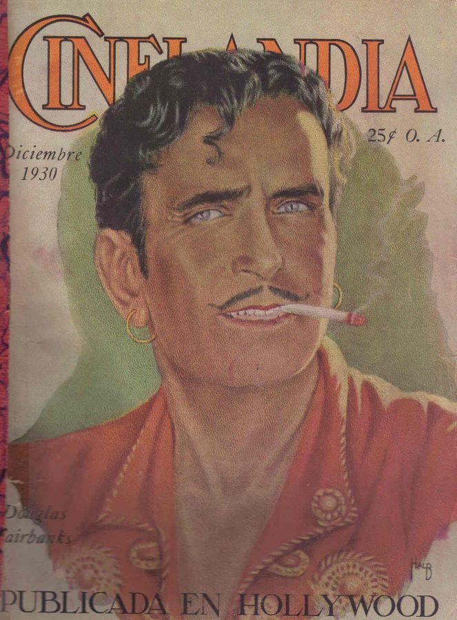 CINELANDIA magazine side cover December 1930
