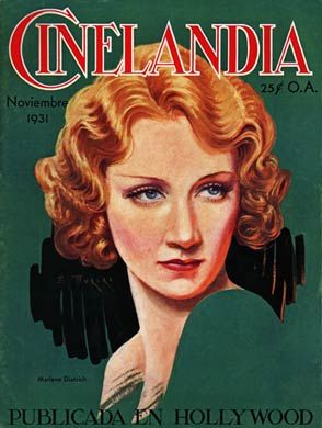 CINELANDIA magazine side cover November 1931