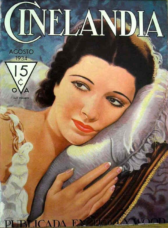 CINELANDIA magazine side cover August 1934