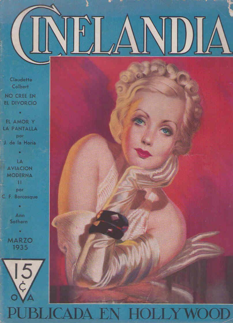 CINELANDIA magazine side cover March 1935