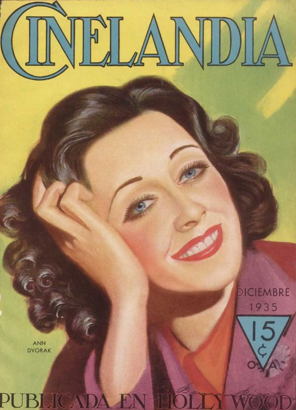 CINELANDIA magazine side cover December 1935