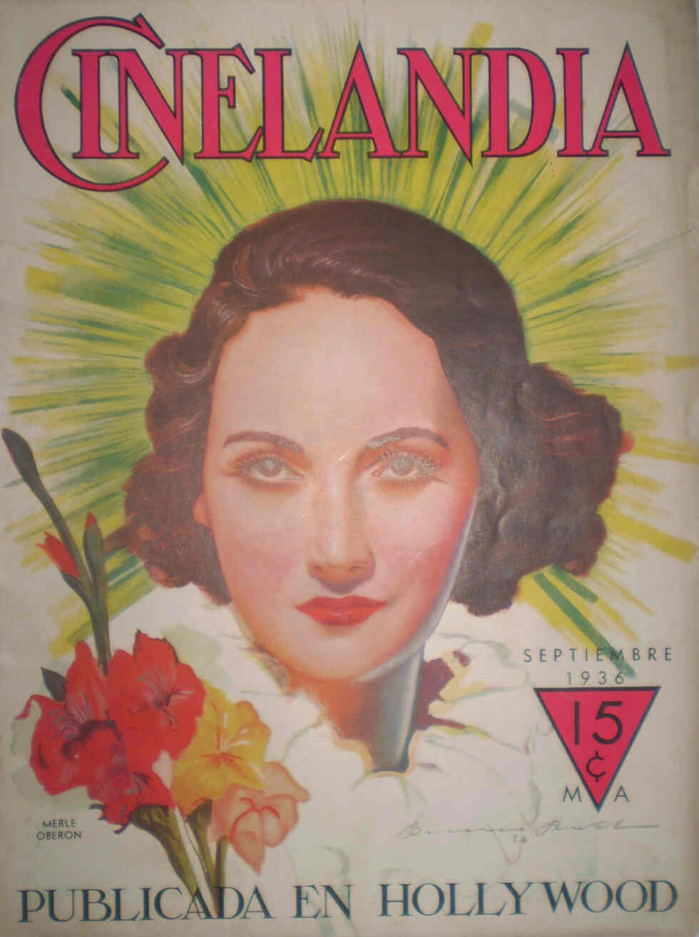 CINELANDIA magazine side cover September 1936