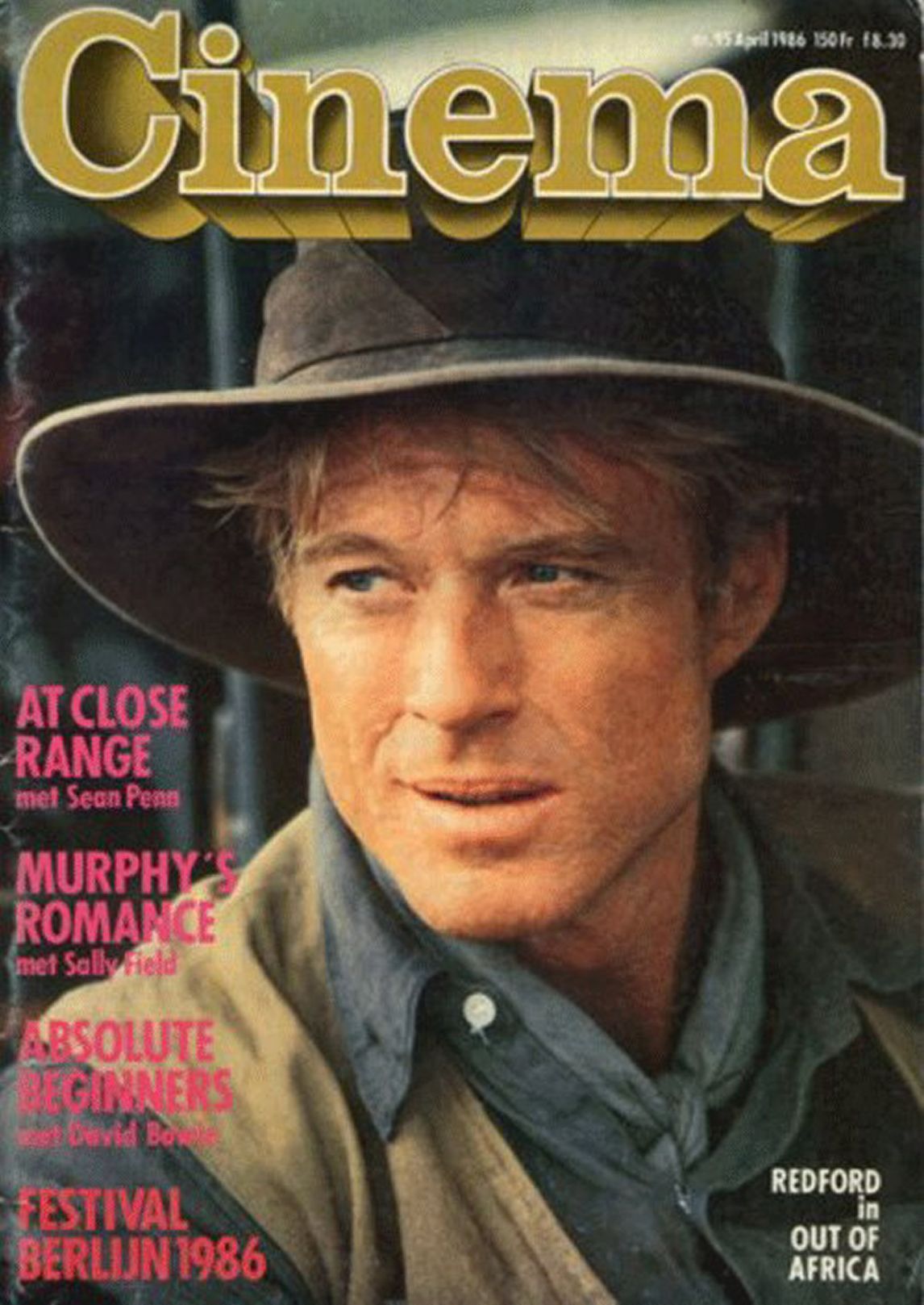 CINEMA (Be) magazine side cover Issue 95 April 1986