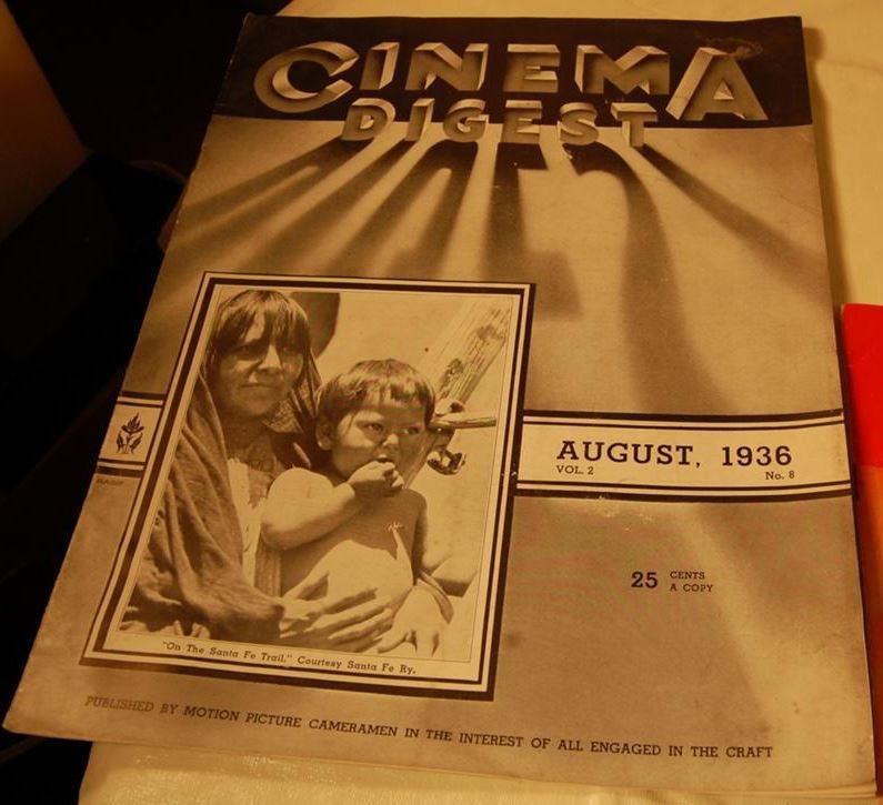 CINEMA DIGEST magazine side cover  Vol 2 # 8 August 1936