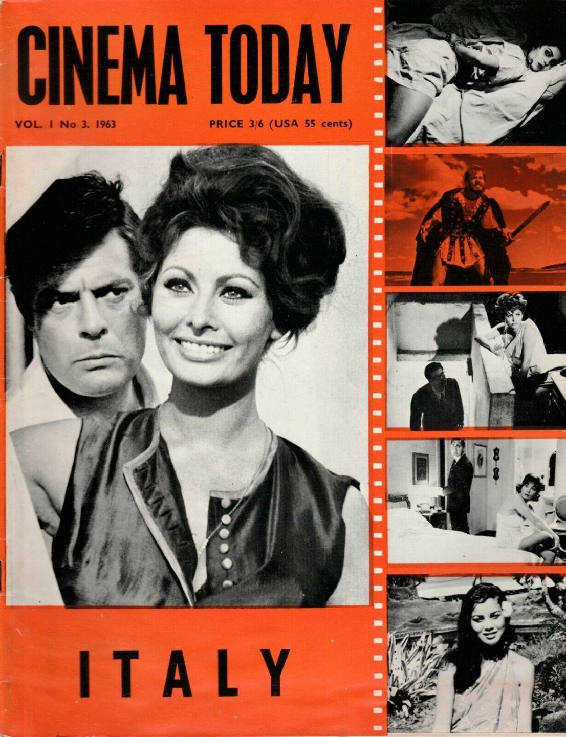 CINEMA TODAY magazine side cover  vol 1 #3 October-December 1963