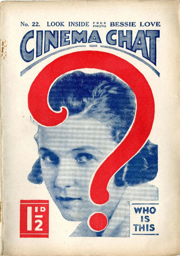 CINEMA CHAT magazine side cover Issue 22 20 October 1919
