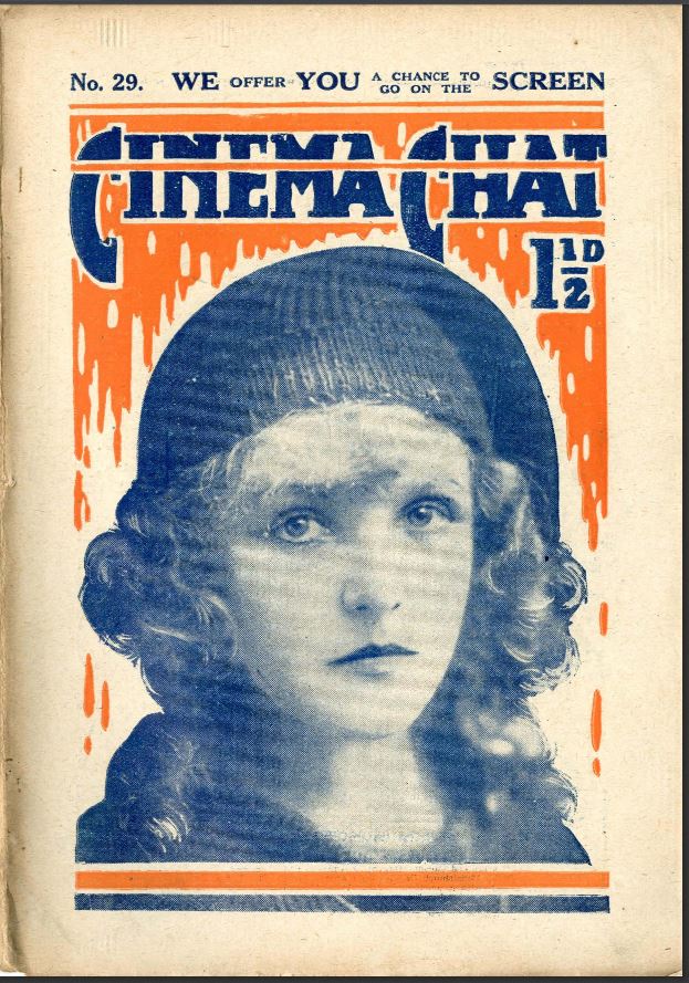 CINEMA CHAT magazine side cover Issue 29 8 December 1919