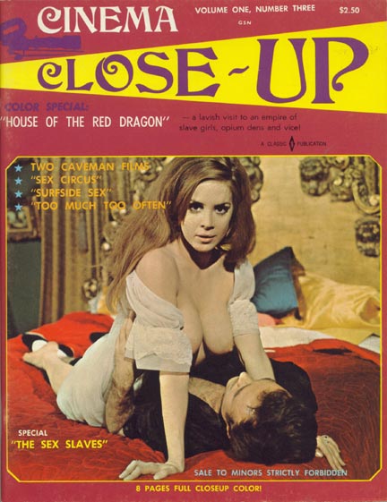 CINEMA CLOSE-UP magazine side cover Issue 3  Vol 1 No 3  1969