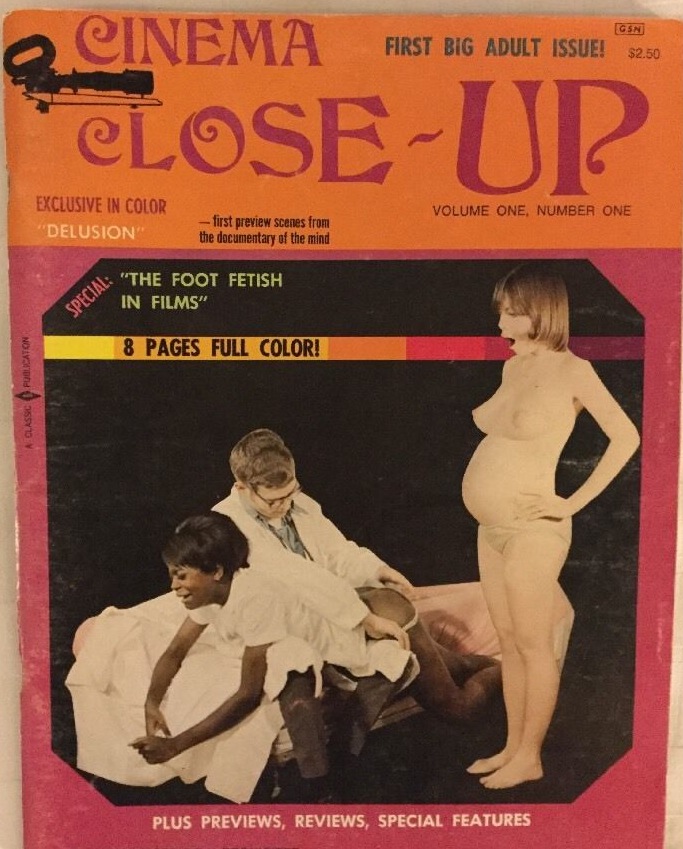 CINEMA CLOSE-UP magazine side cover Issue 1  Vol 1 No 1  1969