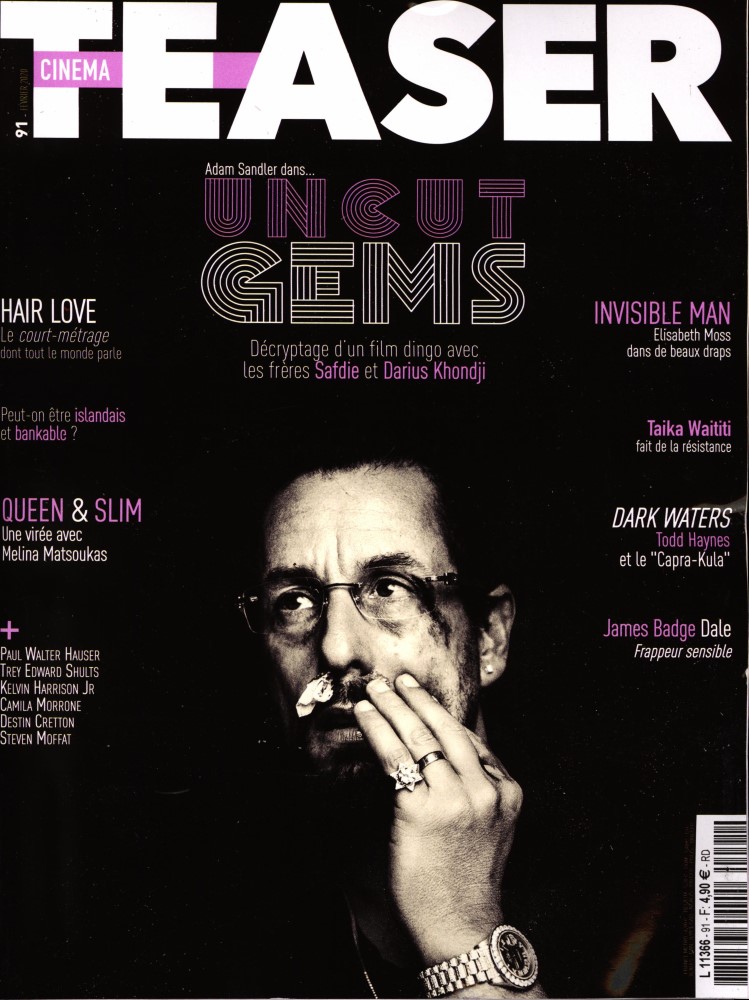 CINEMA TEASER magazine side cover Issue 91  February 2020