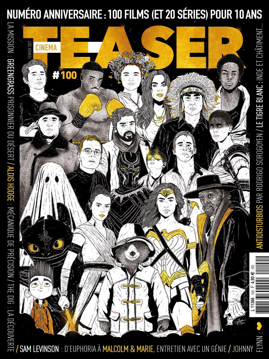 CINEMA TEASER magazine side cover Issue 100  February 2021